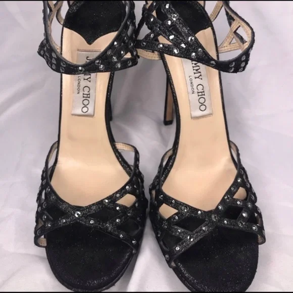 Jimmy Choo Cage Rhinestone Stilettos
